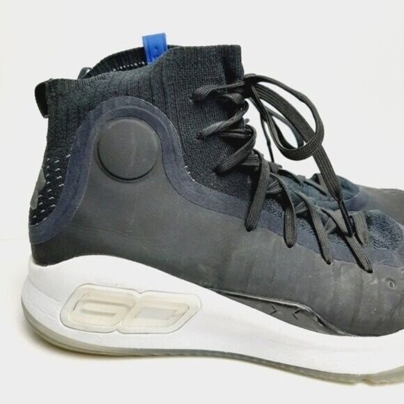UNDER ARMOUR Curry 4 Basketball Athletic Shoes Black Youth Sz 6.5 - Picture 4 of 14